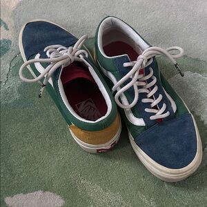 Vans Suede Old Skool Yacht Club Multicolor Low-Top Sneakers Women’s Sz 6.5